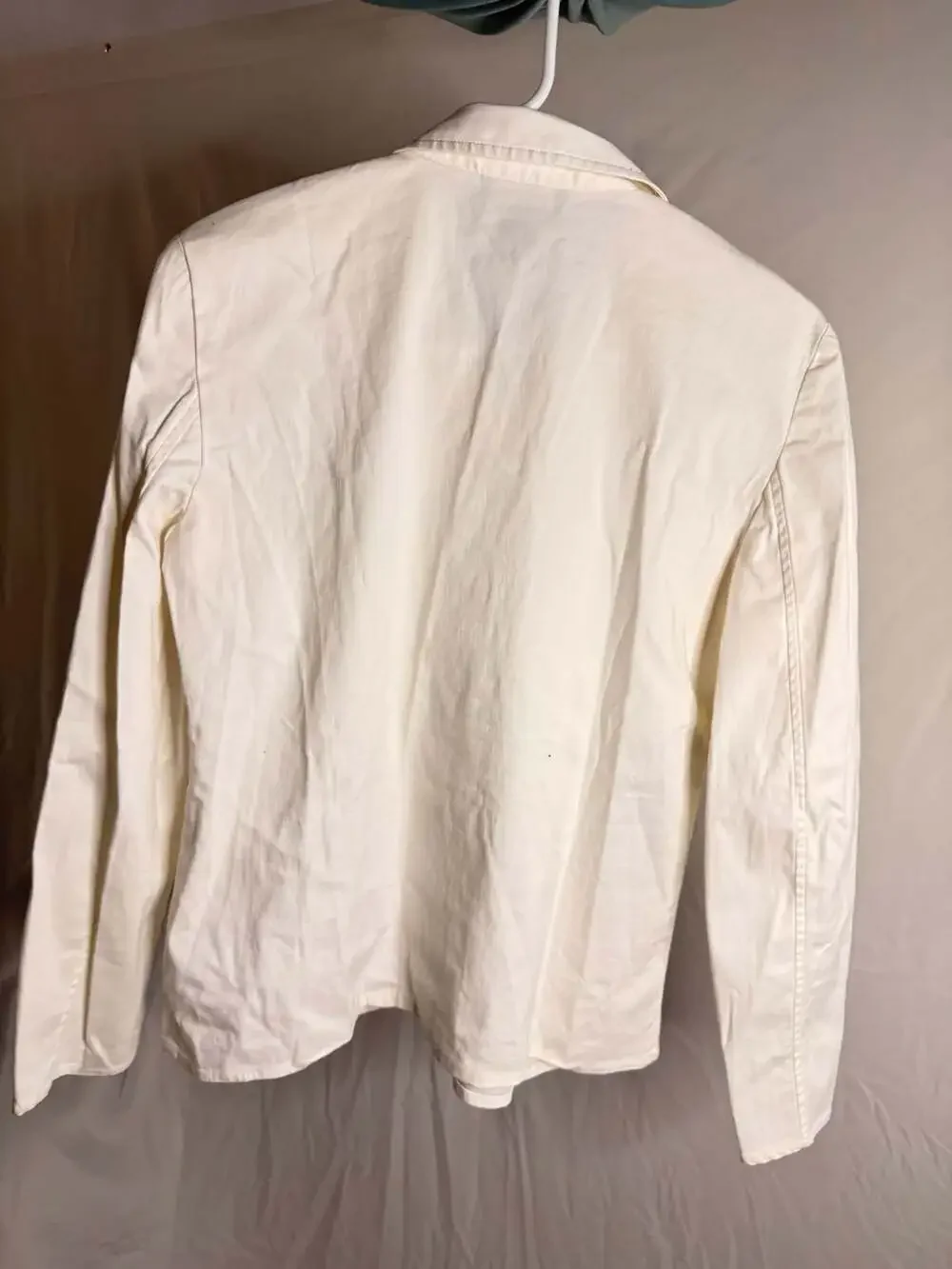 Lauren Ralph Lauren‎ White Button-Down Denim Shirt Jacket Size 8